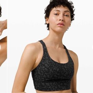 Lululemon Athletica Wild Thing Camo Deep Coal Multi Energy Longline Sports Bra